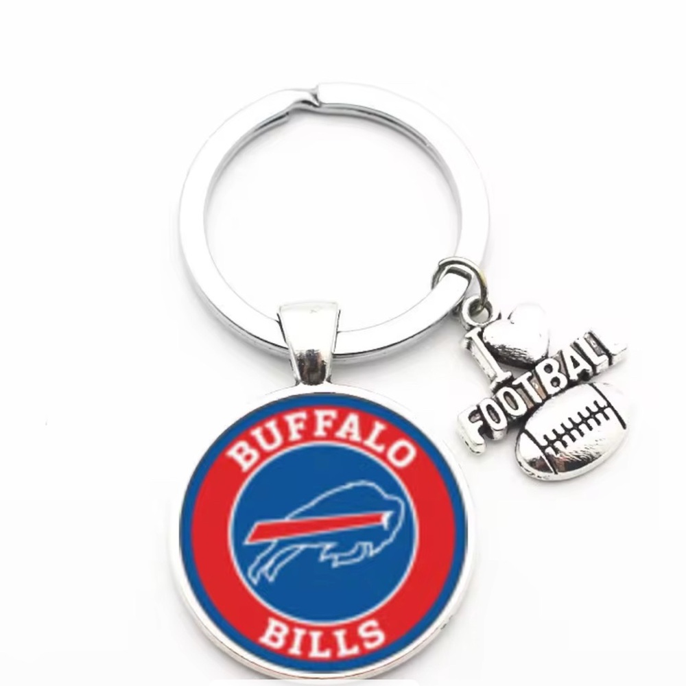 Buffalo ๐ฆฌ Bills NFL โI Love Football โ keychain NWOT - Picture 1 of 1